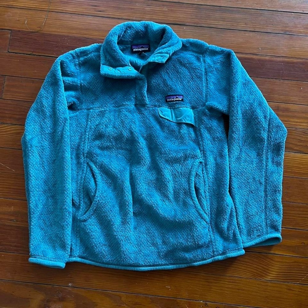 Patagonia Ocean Blue Quarter Zip Fleece Jacket size XS